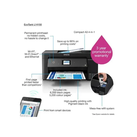 Epson EcoTank L14150 Colour WiFi 4-in-1 Printer