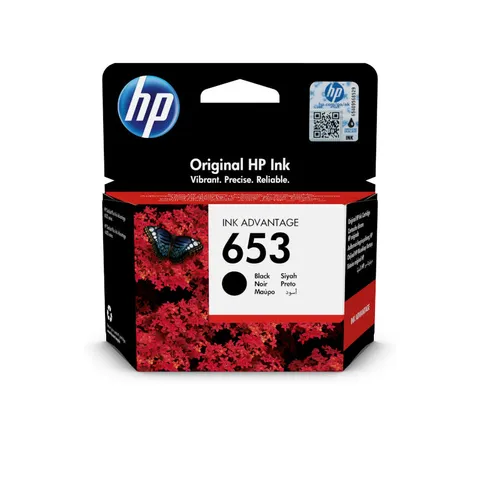 HP 653 Black Original Ink Cartridge - 3YM75AE