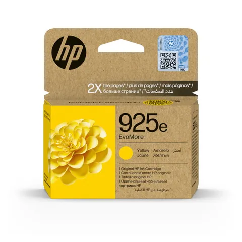 HP 925e Yellow High Yield EvoMore Original Ink Cartridge - 4K0W2PE