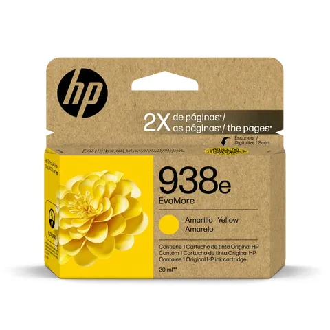HP 938e Yellow High Yield EvoMore Original Ink Cartridge - 4S6Y1PE