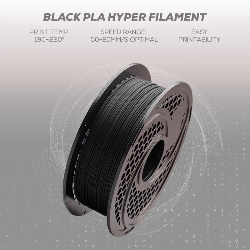 SA Filament PLA Hyper Black Filament - 1kg | CH Africa