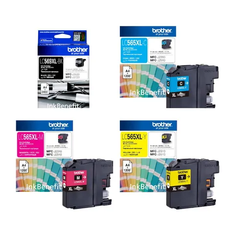 Brother LC-569 XL Black LC-565 XL Cyan Magenta Yellow Original Ink Cartridge Multipack - LC569 / LC565