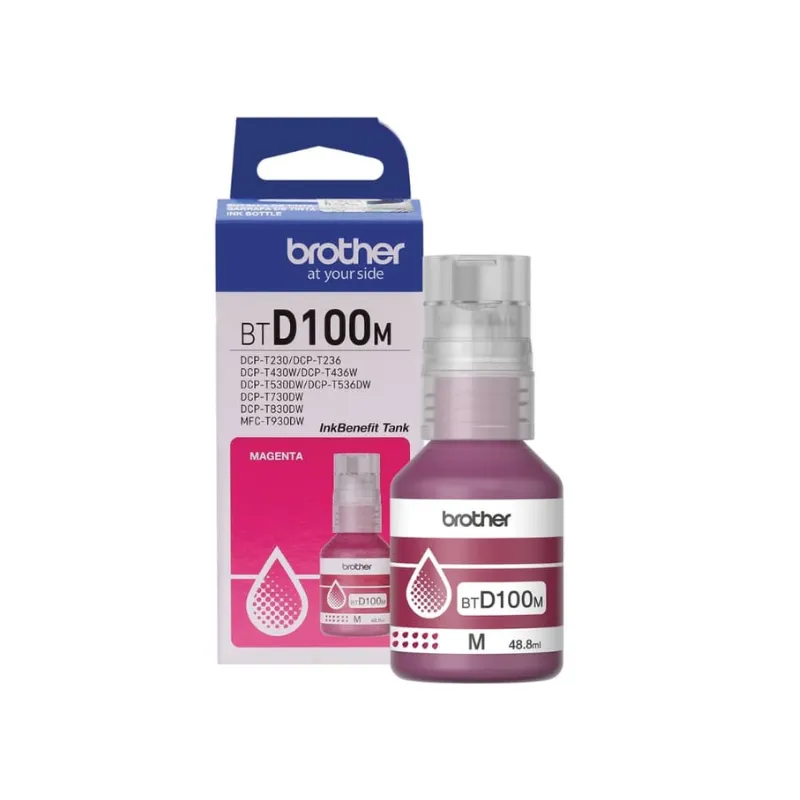 Brother BTD100 Magenta Original Ink Bottle - BTD100M | CH Africa