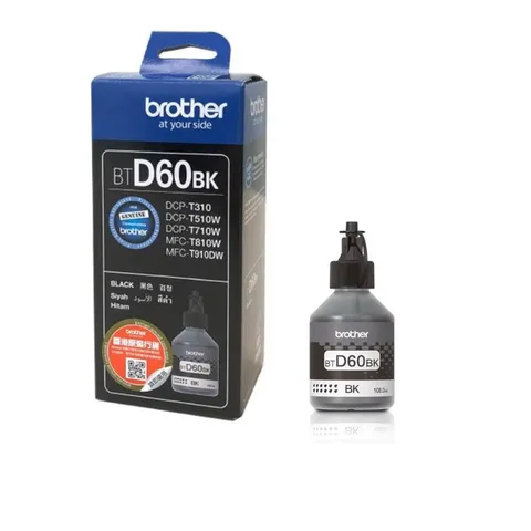 Brother D60BK Black Original Ink Bottle - BT D60BK