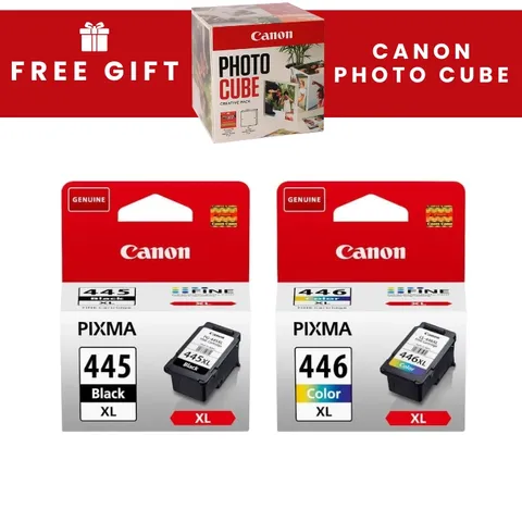 Canon 445XL Black and 446XL Tri-Colour Original Ink Cartridge Multipack - PG 445 XL/CL 446 XL