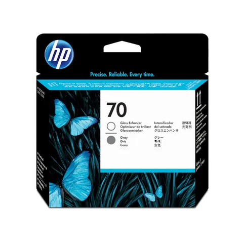 HP 70 Gloss Enhancer and Grey DesignJet Printhead