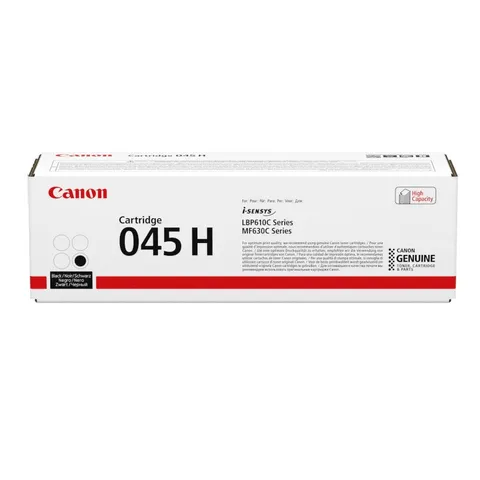 Canon 045H Black Original High Yield Toner Cartridge - 045BKH