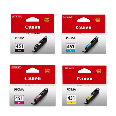 Canon 451 Black Cyan Magenta Yellow Original Ink Cartridge Multipack - CLI 451