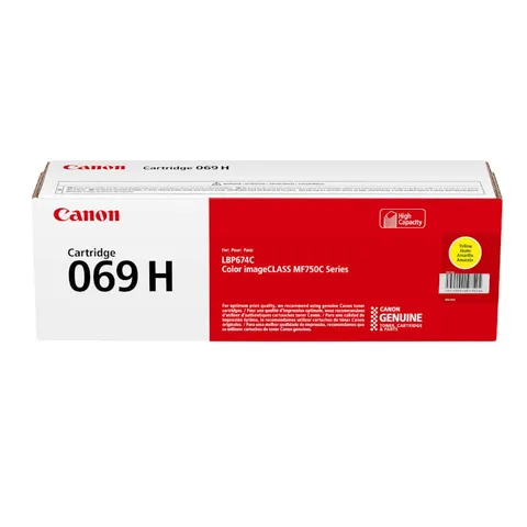 Canon 069 Yellow High Yield Original Toner Cartridge - 069Y