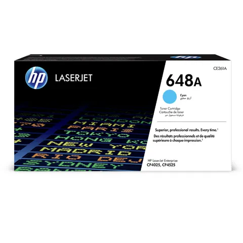 HP 648A Cyan Original Toner Cartridge - CE261A