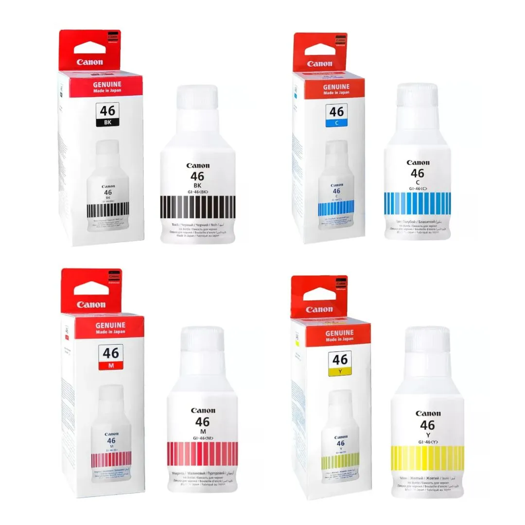 Canon GI-46 Black Cyan Magenta Yellow Original Ink Cartridge