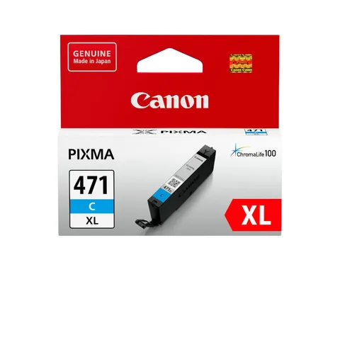 Canon 471XL Cyan Original High Yield Ink Cartridge - CLI 471XLC
