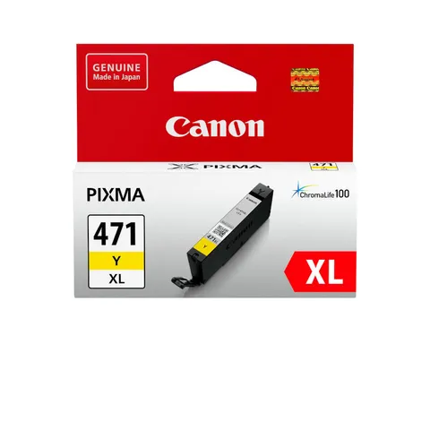 Canon 471XL Yellow Original High Yield Ink Cartridge - CLI 471XLY