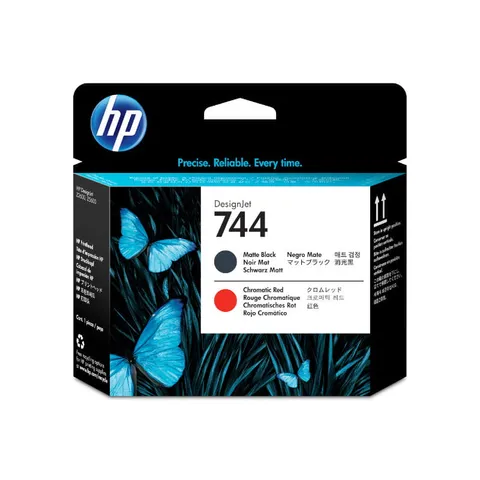 HP 744 Matte Black and Chromatic Red DesignJet Printhead