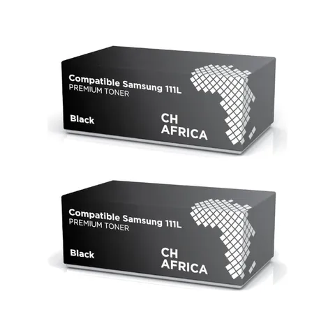Samsung 111L Black Compatible Double Pack High Yield Toner Cartridge - MLT-D111L / SU807A