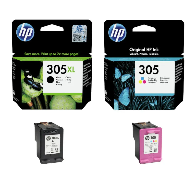 HP 305XL Black and 305 Tri Colour Original Ink Cartridge Multipack