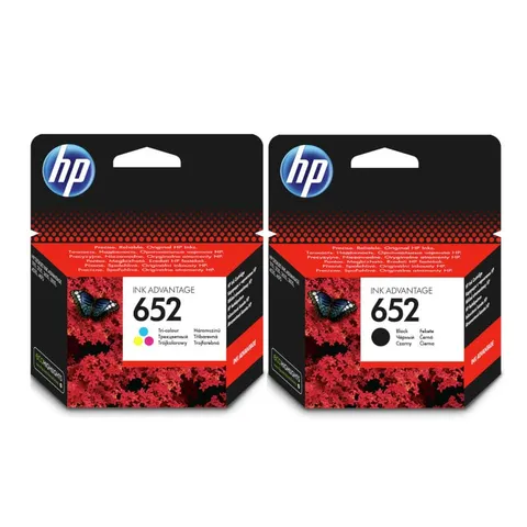 HP 652 Black and Tri Colour Original Ink Cartridge Multipack