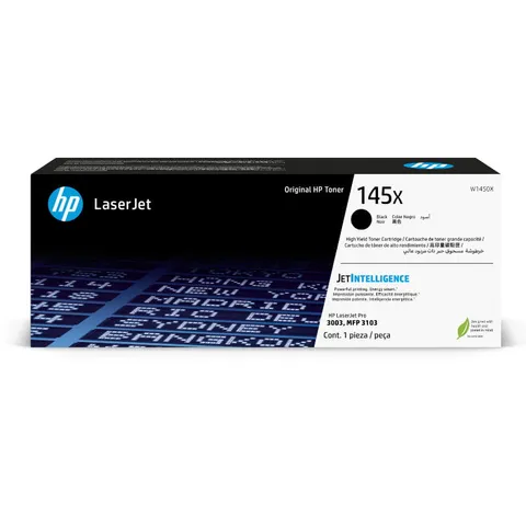 HP 145X Black High Yield Original Toner Cartridge - W1450X