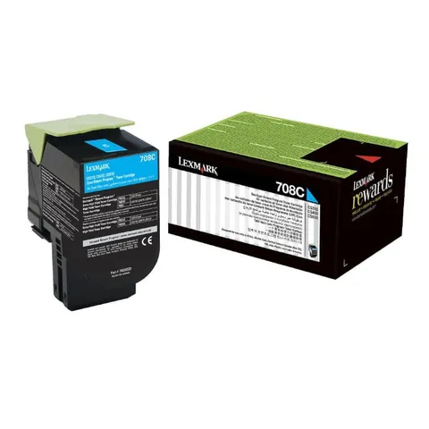 Lexmark 70C80C0 Original Cyan Toner Cartridge