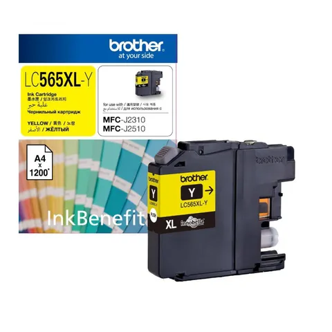 Brother LC-565 XL Yellow Original High Yield Ink Cartridge - LC 565 XLY