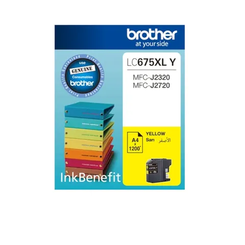 Brother LC-675 XL Yellow Original High Yield Ink Cartridge - LC 675 XLY