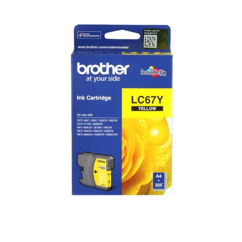 Brother LC-67Y Yellow Original Ink Cartridge - LC 67Y