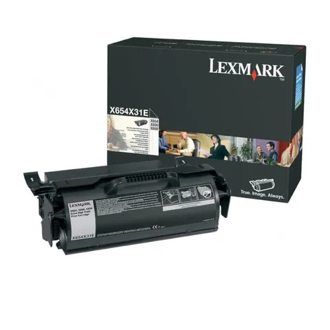 Lexmark X654X31E Black Original Extra High Yield Toner Cartridge