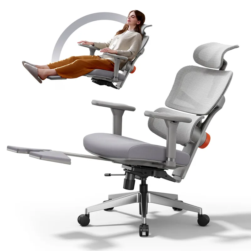 Arora Ergonomic Plus Office Chair With Footrest Grey