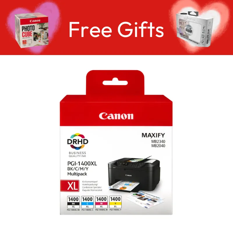 Canon 1400XL CMYK High Yield Original Ink Multipack - PGI-1400XL
