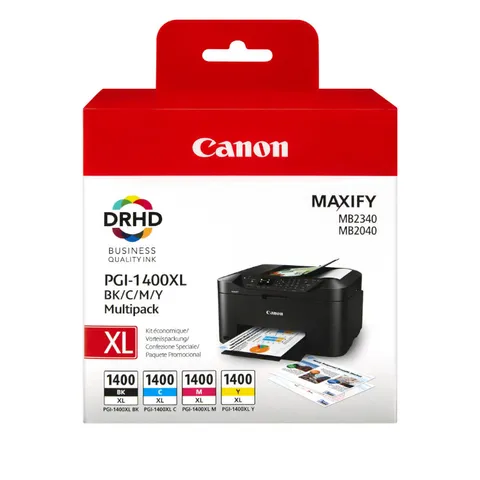 Canon 1400XL High Yield Black Cyan Magenta Yellow Ink Cartridge Multipack