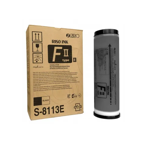 Riso S-8113E Black Original Ink Cartridge - S8113 FII Type