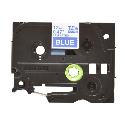 Brother TZ-535 White On Blue Laminated 12mm Tape - TZe 535