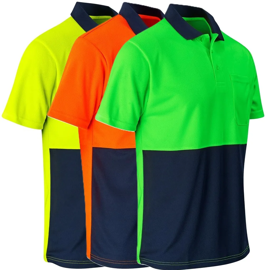 Inspector Two Tone Hi Viz Golf Shirt