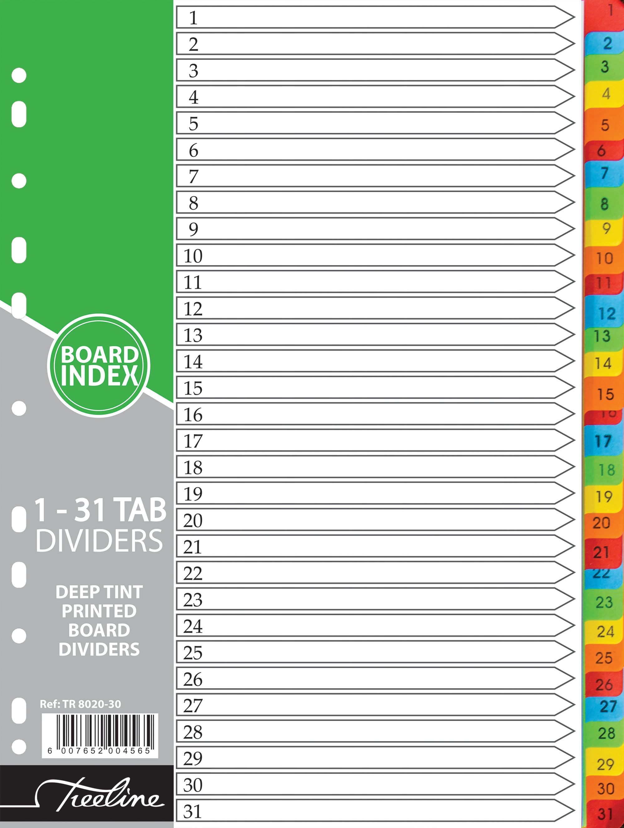 A4 Board 131 Pastel Dividers Formax