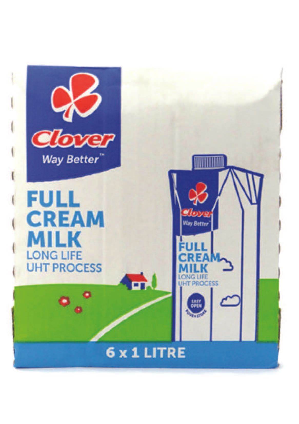 Clover UHT Full Cream Milk 1L Pk6 Formax