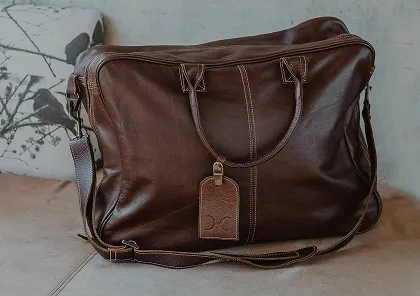 thandana leather nappy bag