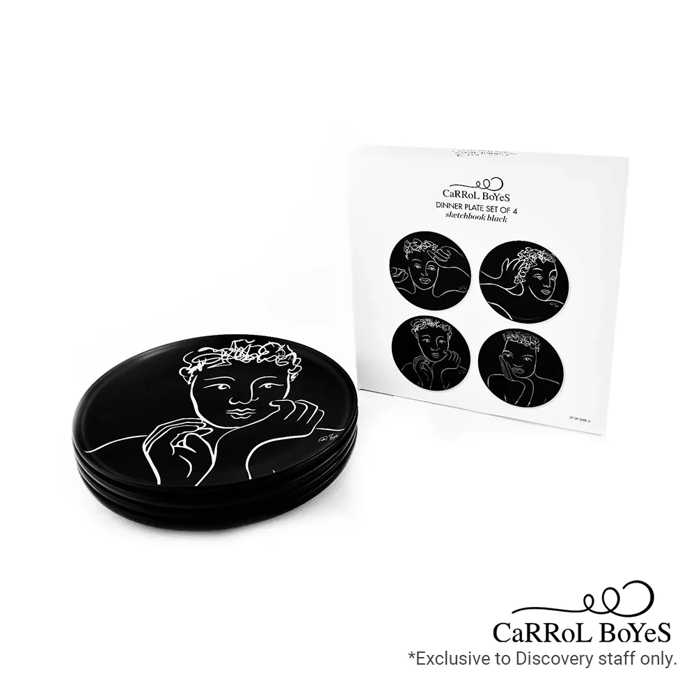 Carrol Boyes Sketchbook Black Dinner Plate Set Of 4 main image 1