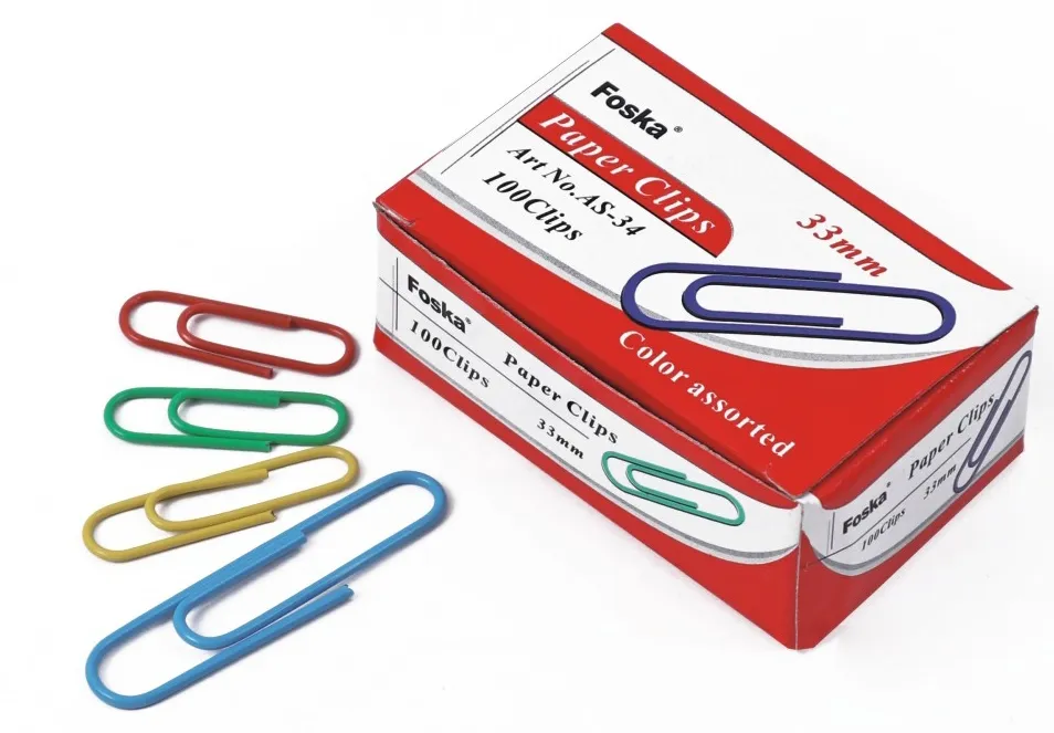 FOSKA PVC Paper Clips Assorted 33Mm | Formax