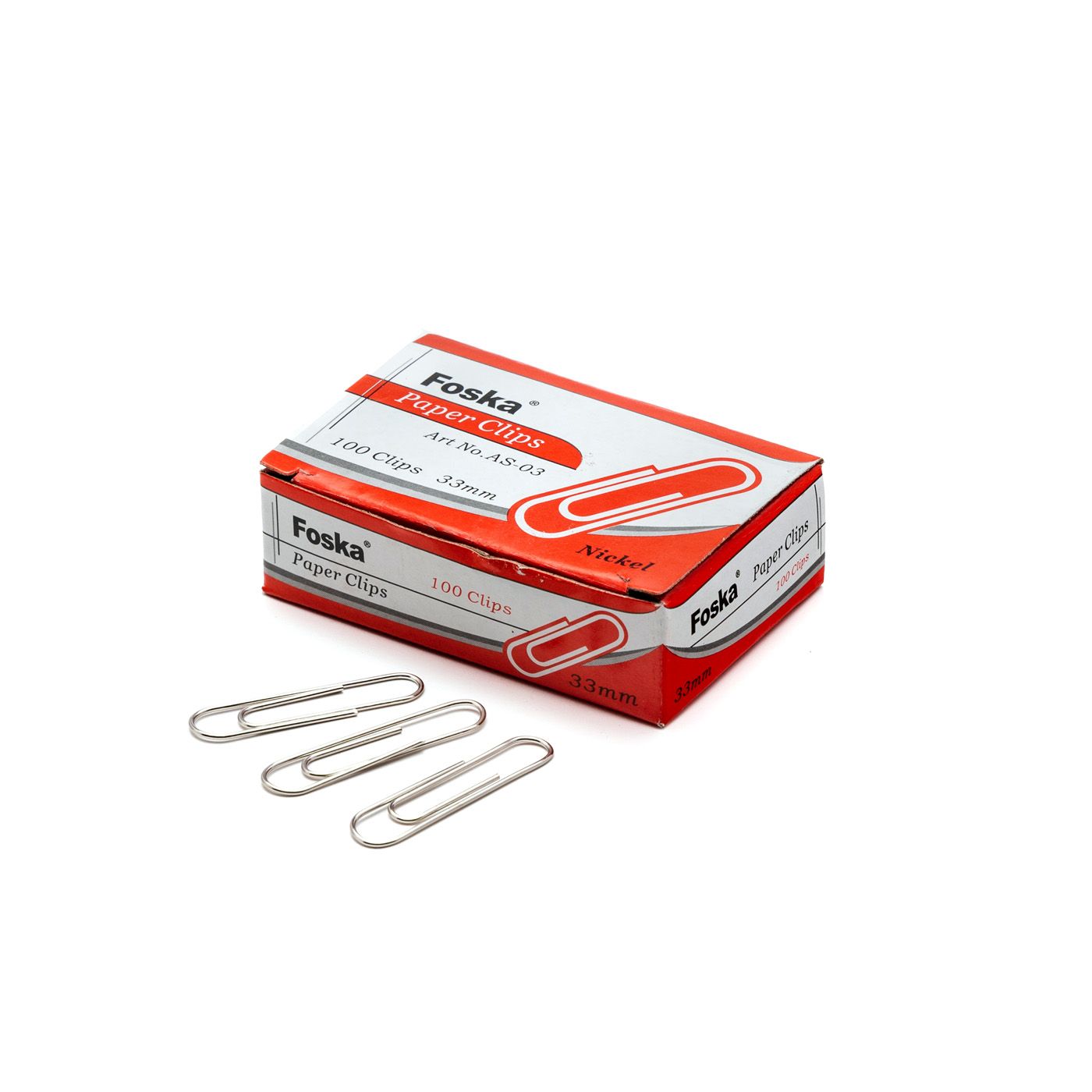 foska paper clips silver 33mm | Formax