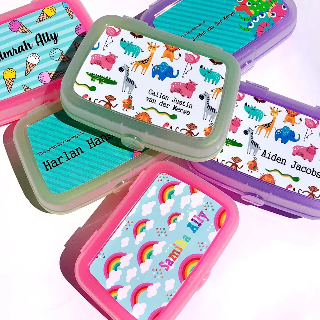 Lunch Box  Kids Labels