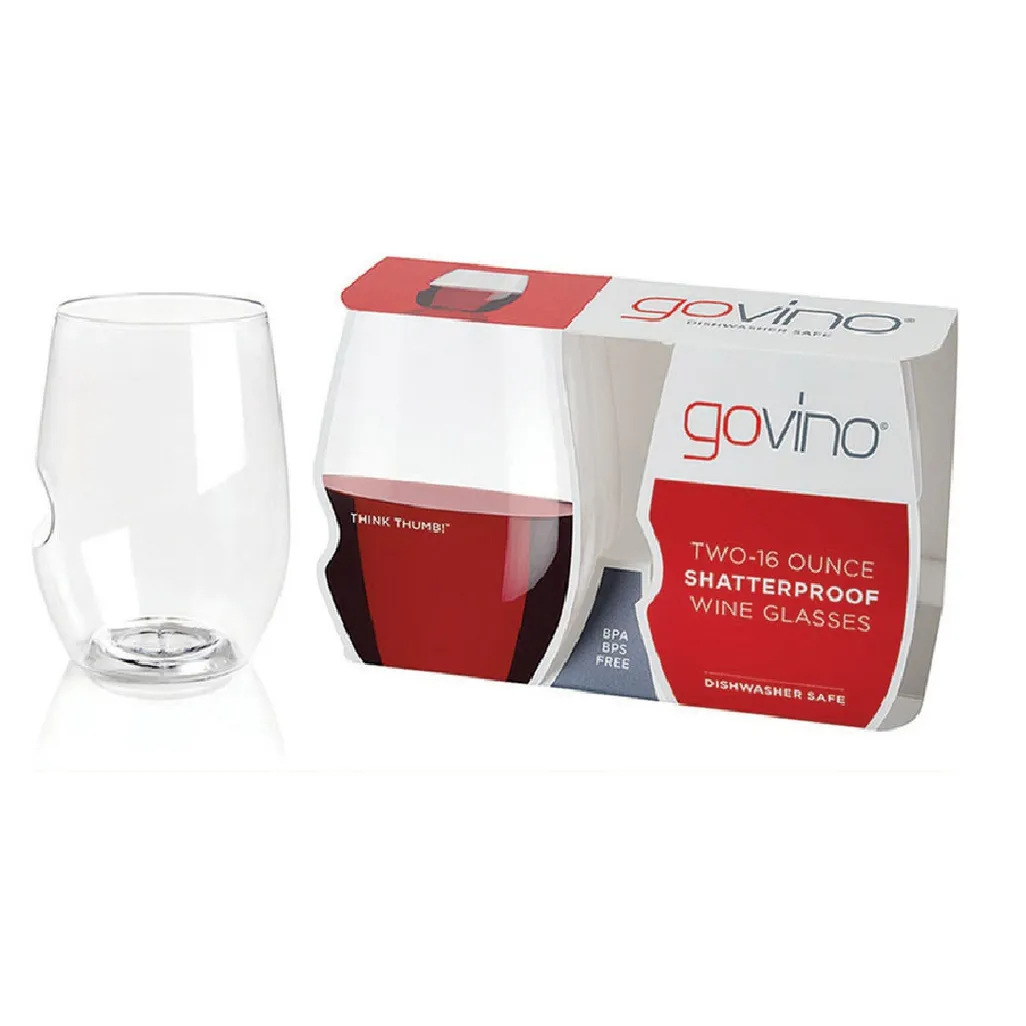 Govino Dishwasher Safe Red Wine Glasses 470ml 2 pack KRDM