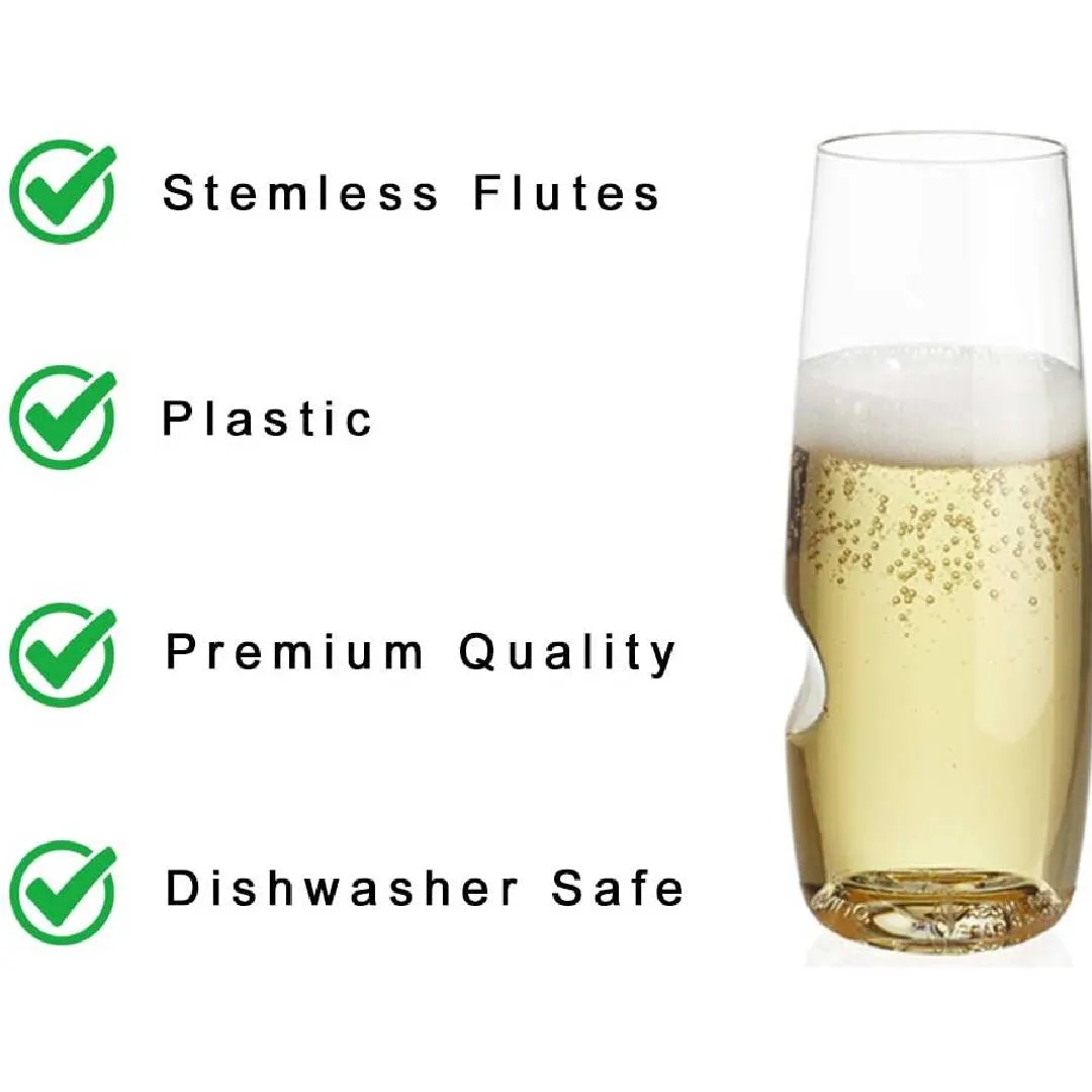 Govino Dishwasher Safe Champagne Flutes 230ml 4 pack KRDM
