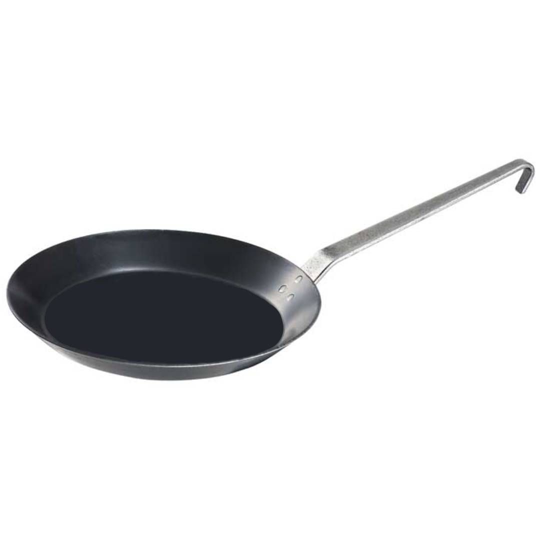 Turk Light Iron Flat Pan 24cm, Forged hooked handle | KRDM