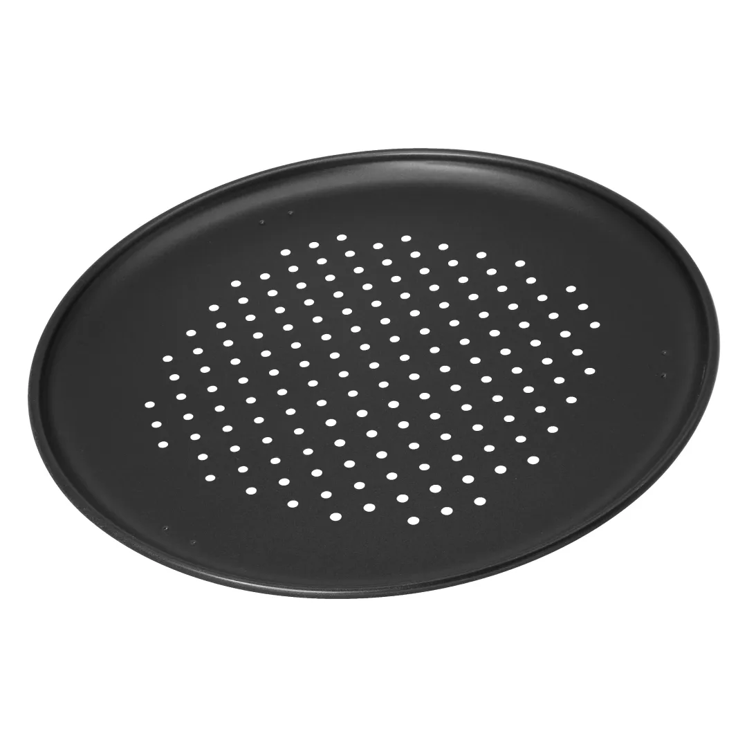 2 x Pizza Pie Pan perforated 32cm with Dividers KRDM