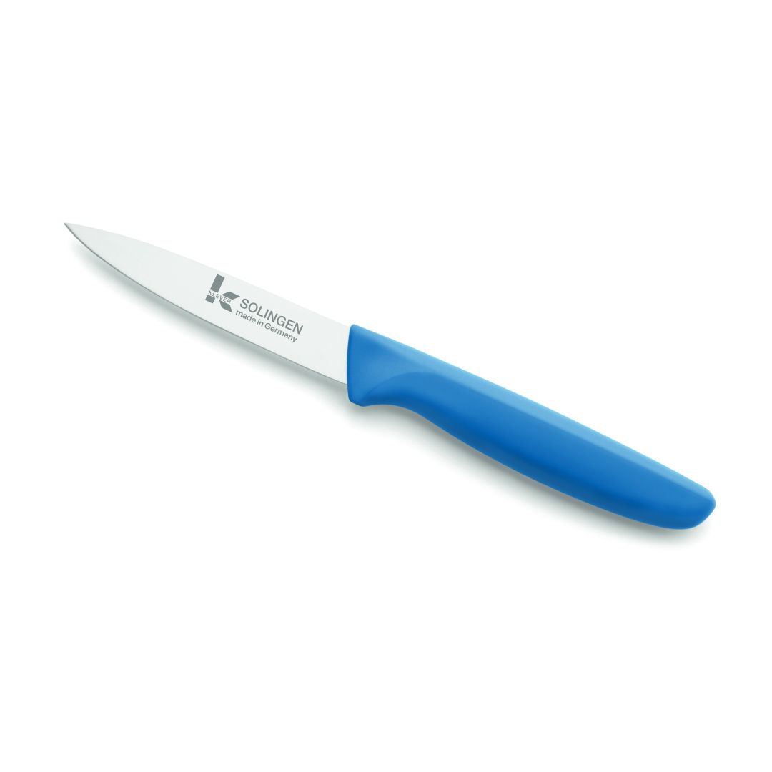 Klever Paring Knife with Straight Edge 10cm Blade Medium Blue KRDM