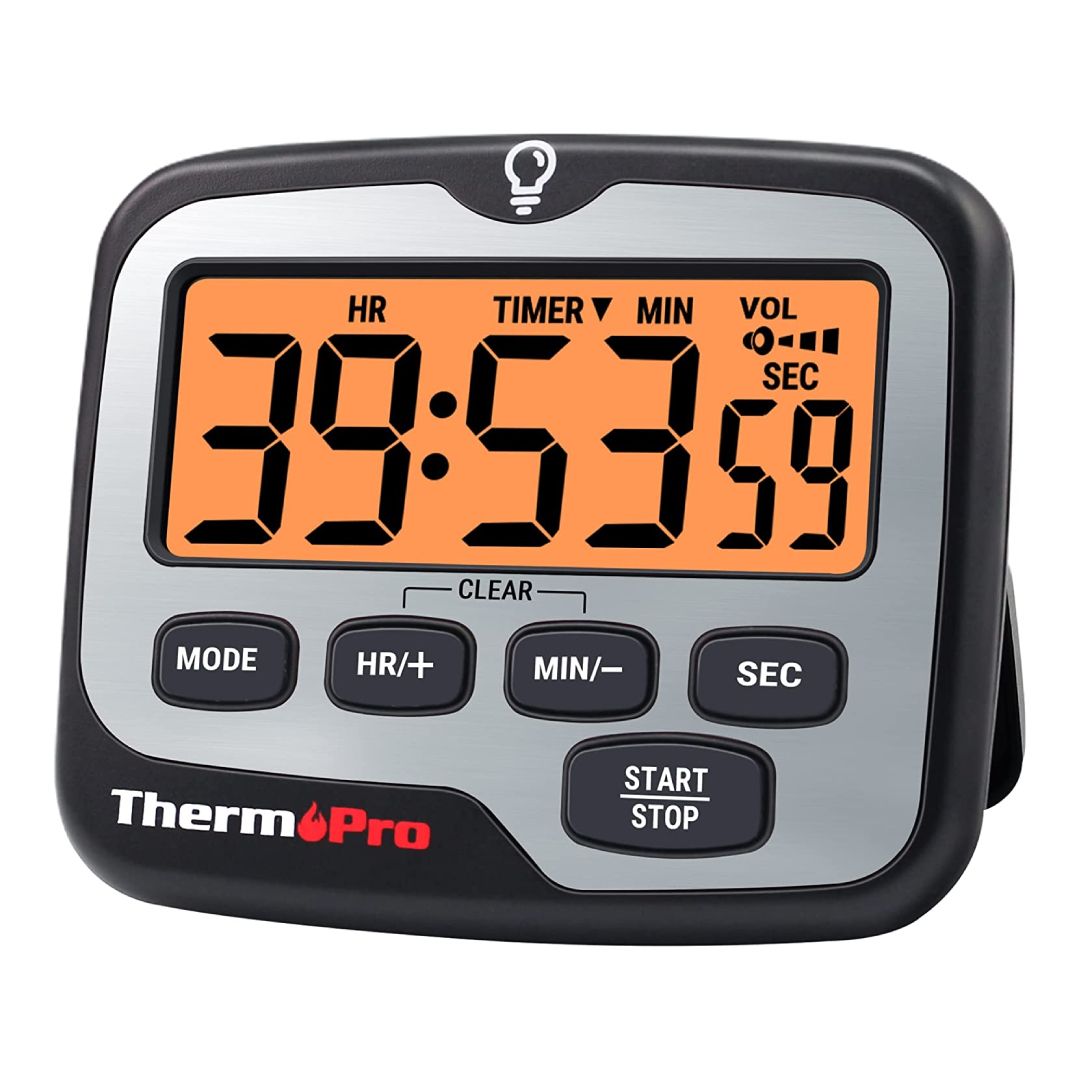 ThermoPro Digital Kitchen Timer with Touchable Backlight & Count up