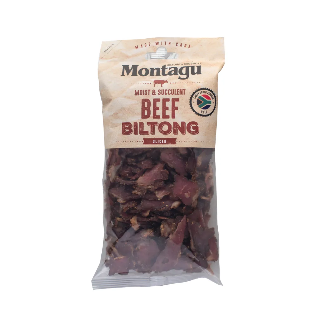 Beef Biltong Sliced 250g Montagu Snacks