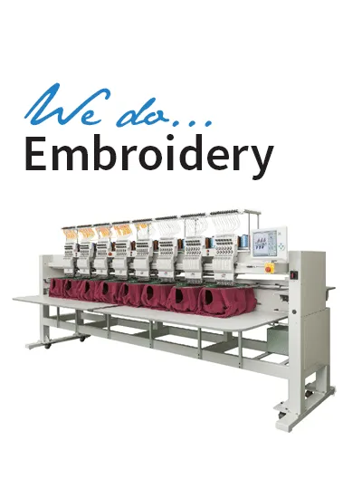We do embroidery