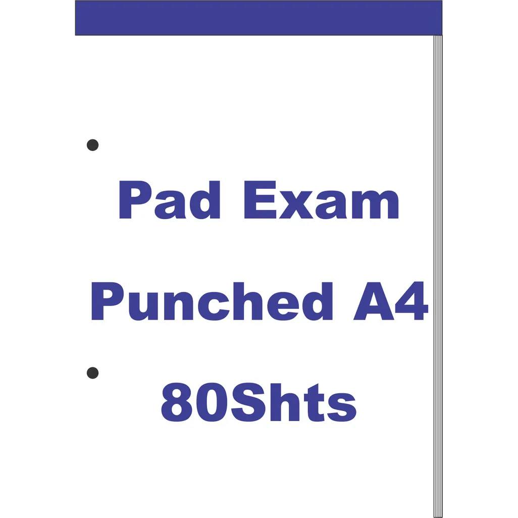 Pad Exam Punched A4 80Shts
