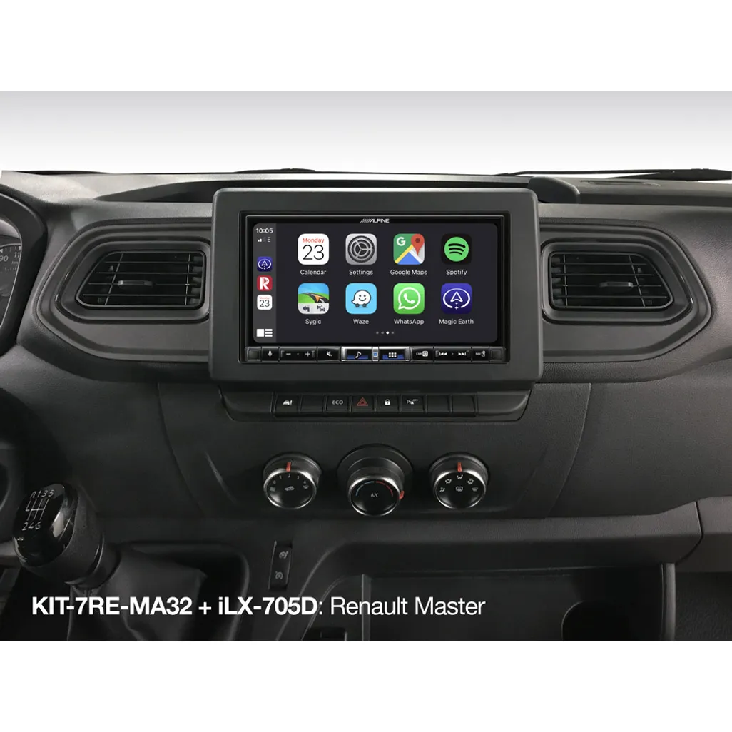 Alpine - iLX-705D Premium 2DIN Digital Media Station, car stereo featuring  DAB+ digital radio, Apple CarPlay and Android Auto compatibility